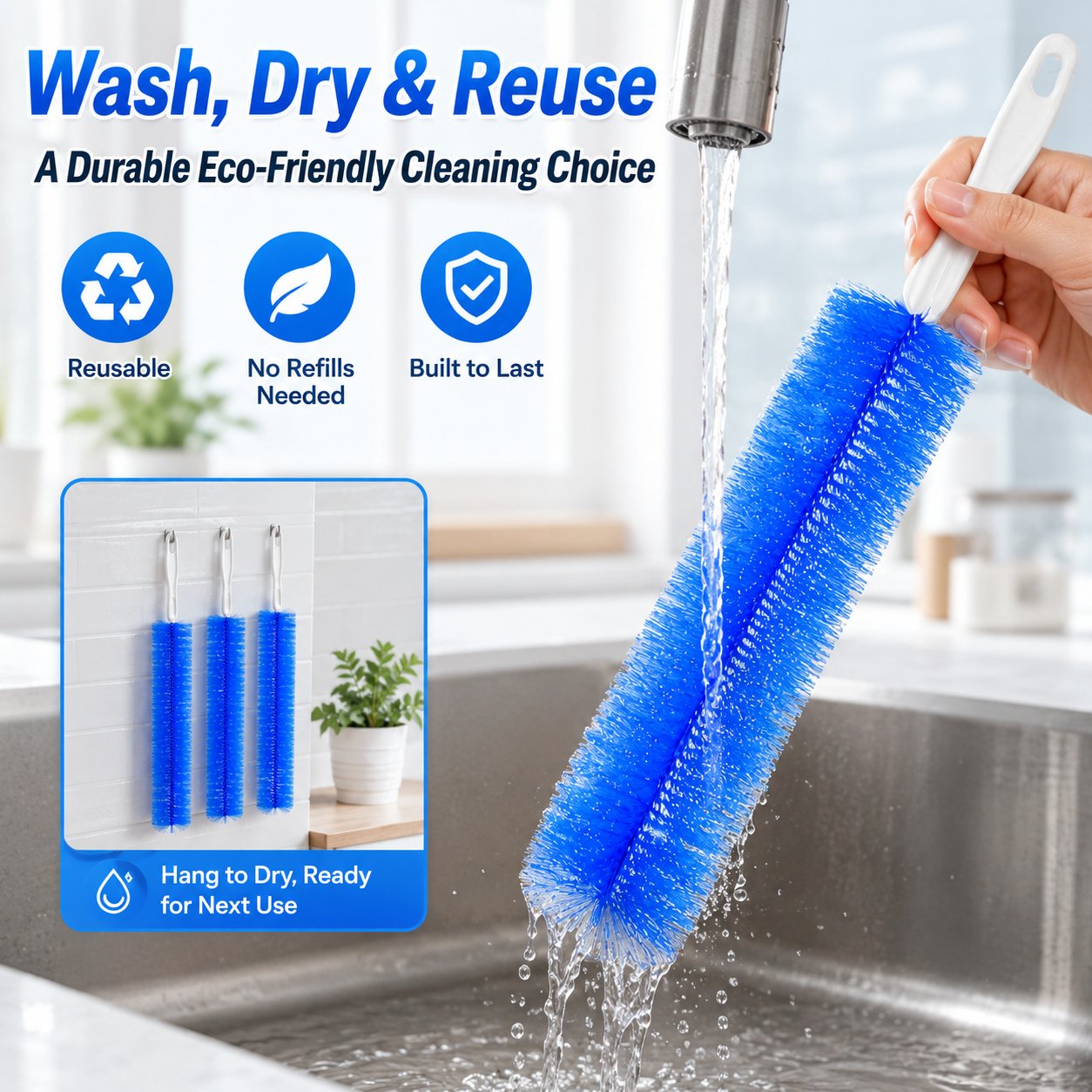 ✨Bendable Microfiber Head,Reusable Dust Remover✨