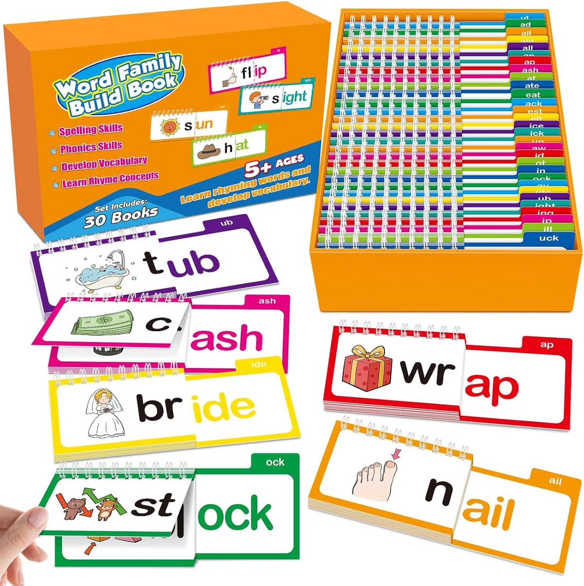 📚 50% OFF Kids Word Building Book – Interactive Phonics Activity Set For Early Reading & Vocabulary Learning