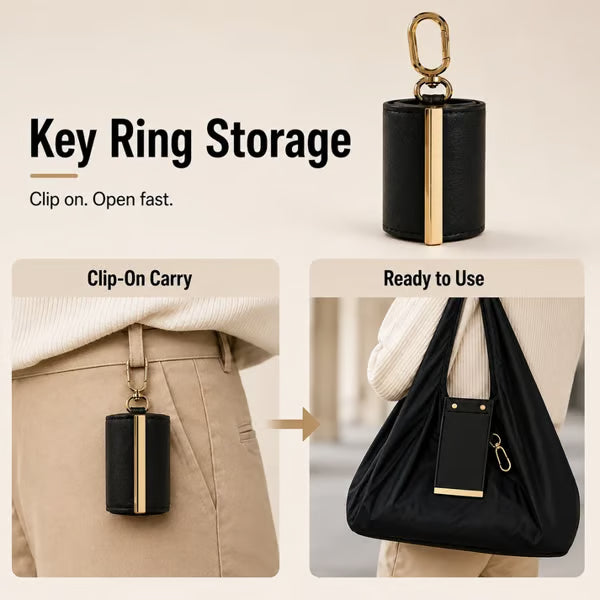 👜 Foldable Keychain Tote Bag ✨ | 🛍️ Portable Reusable Shopping Bag 💕 Compact, Lightweight & Easy to Carry 🔑