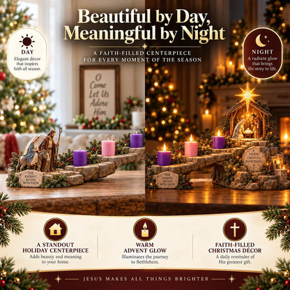 ✝️Journey to Bethlehem -4-Week Lighted Advent Nativity Path