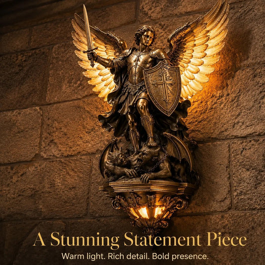 🔥LAST DAY 50% OFF⏰-St. Michael Guardian Angel Wall Light🕊️
