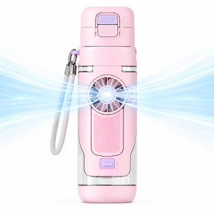 💨Spray Fan Cup – 2-in-1 Cooling Fan &amp; Double Drink Cup