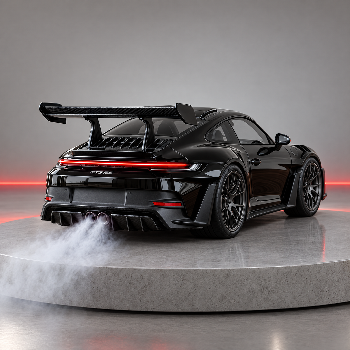 🏎️💨 Track-Inspired Sports Car Display Model – Exhaust Mist Effect Collector Decor