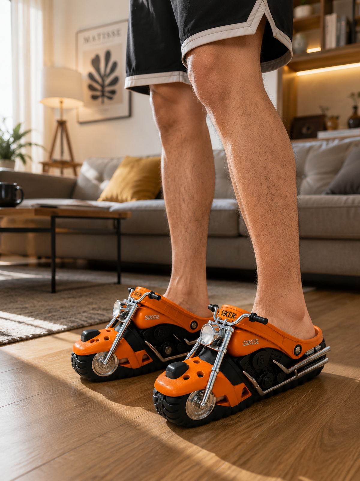 🏍️🔥 Ride-On Motorcycle Slippers