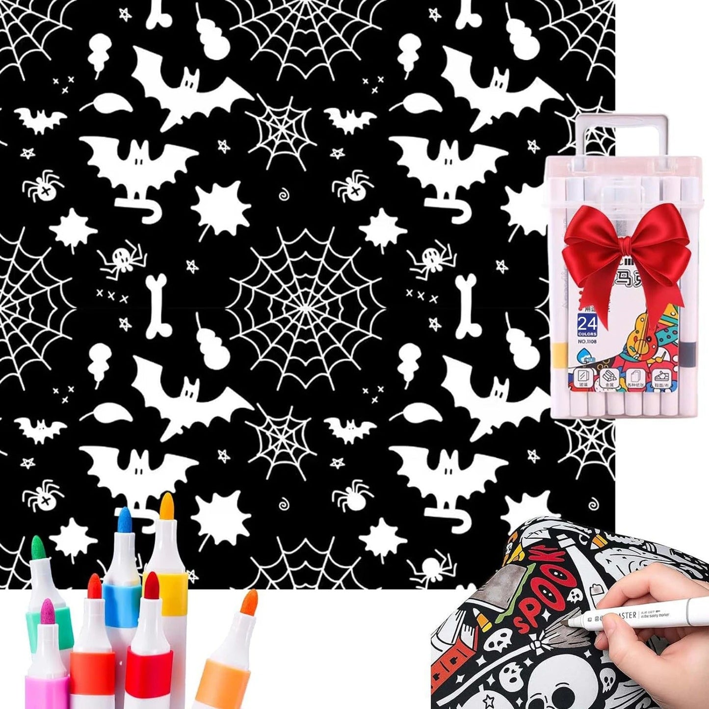 🎨DIY Coloring Blanket with Fabric Markers🖍️ - 🎀Washable and Reusable Children's DIY Coloring Blanket | Creative Handmade Gift🎁