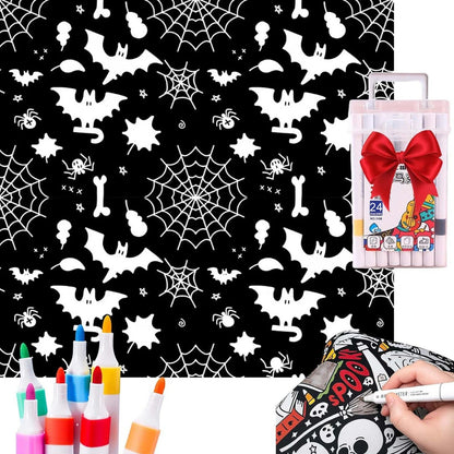 🎨DIY Coloring Blanket with Fabric Markers🖍️ - 🎀Washable and Reusable Children's DIY Coloring Blanket | Creative Handmade Gift🎁