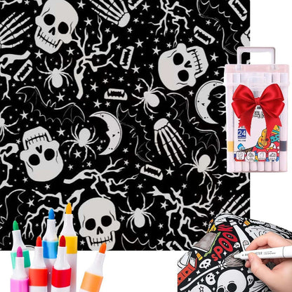🎨DIY Coloring Blanket with Fabric Markers🖍️ - 🎀Washable and Reusable Children's DIY Coloring Blanket | Creative Handmade Gift🎁