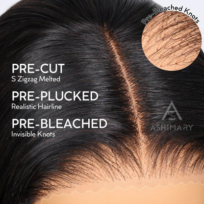 Free shipping —Pre-Styled Body Wave Short Bob Wig Transparent Lace Wigs