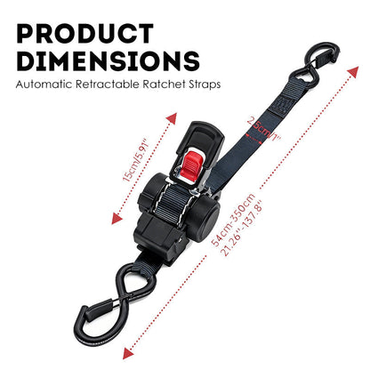 🛠Automatic Retractable Ratchet Tie-Down Strap