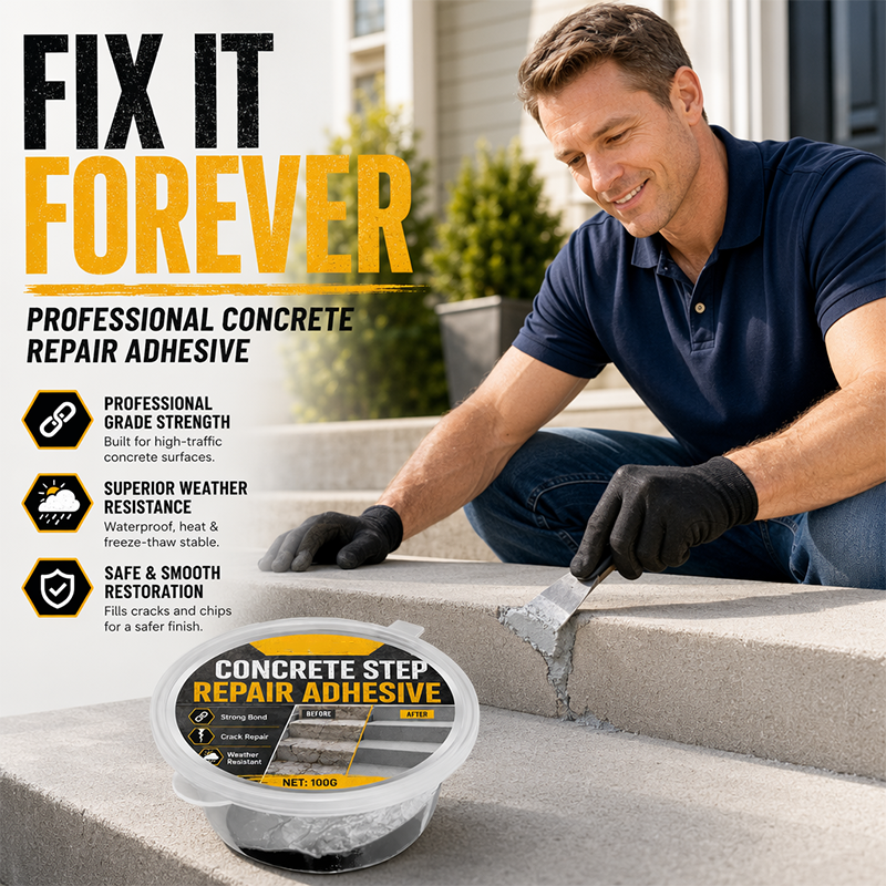 🧱 Concrete Step Repair Adhesive – Fix Cracks, Chips & Broken Edges Fast