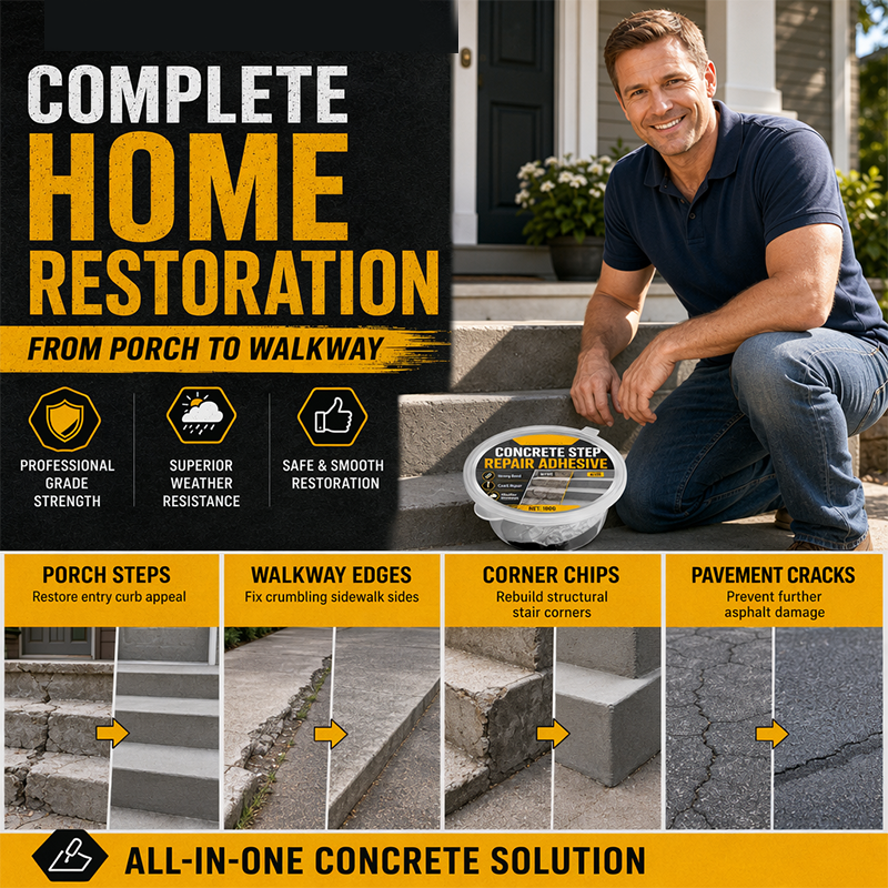 🧱 Concrete Step Repair Adhesive – Fix Cracks, Chips & Broken Edges Fast