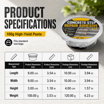 🧱 Concrete Step Repair Adhesive – Fix Cracks, Chips & Broken Edges Fast