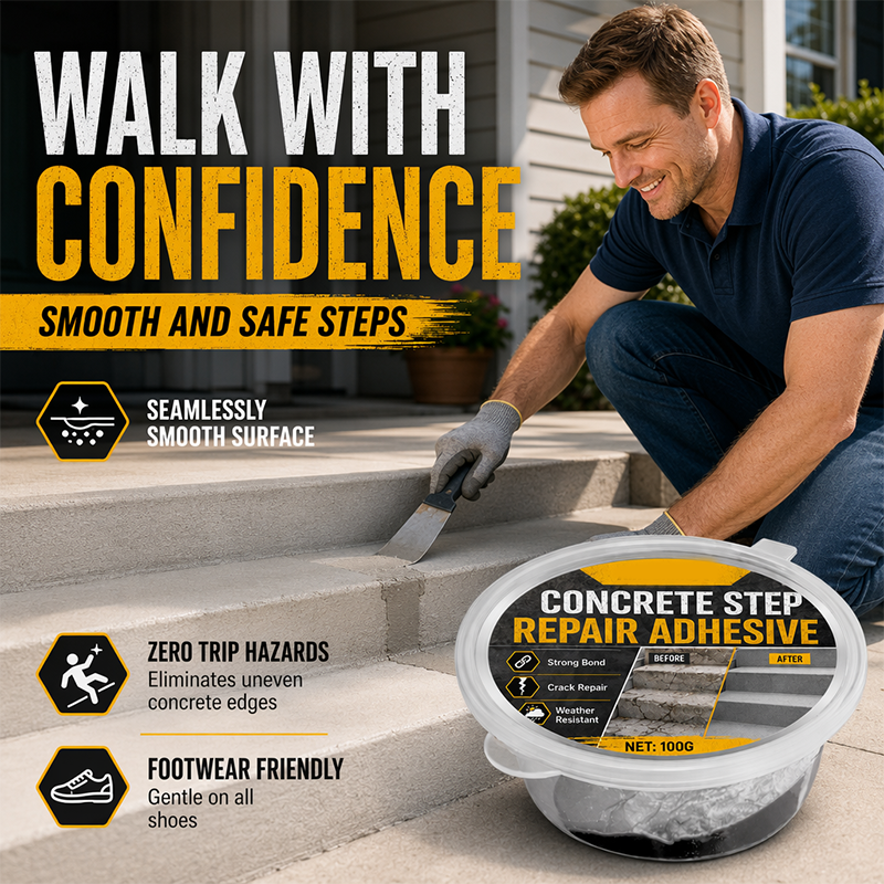 🧱 Concrete Step Repair Adhesive – Fix Cracks, Chips & Broken Edges Fast