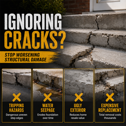 🧱 Concrete Step Repair Adhesive – Fix Cracks, Chips & Broken Edges Fast