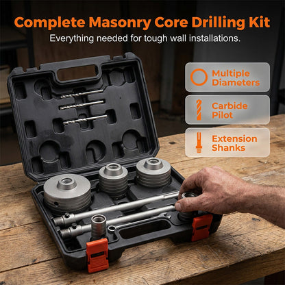 🔨 11-Piece Concrete Hole Saw Set ✨ Clean Drilling For Brick & Masonry