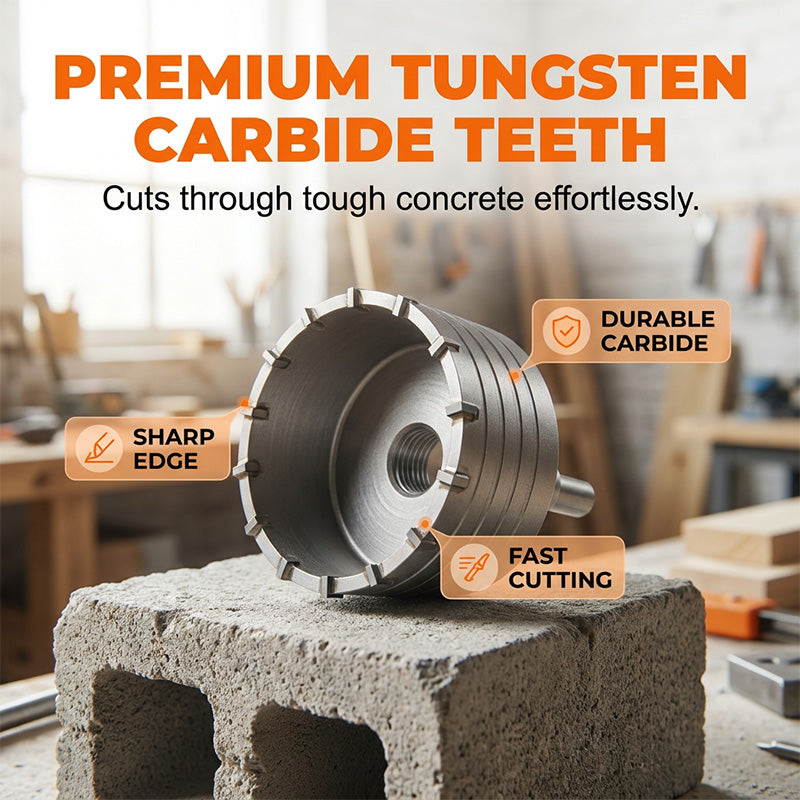 🔨 11-Piece Concrete Hole Saw Set ✨ Clean Drilling For Brick & Masonry