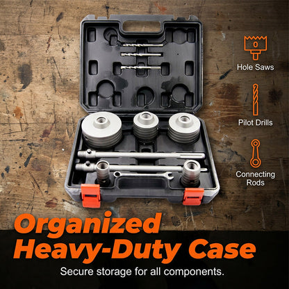 🔨 11-Piece Concrete Hole Saw Set ✨ Clean Drilling For Brick & Masonry