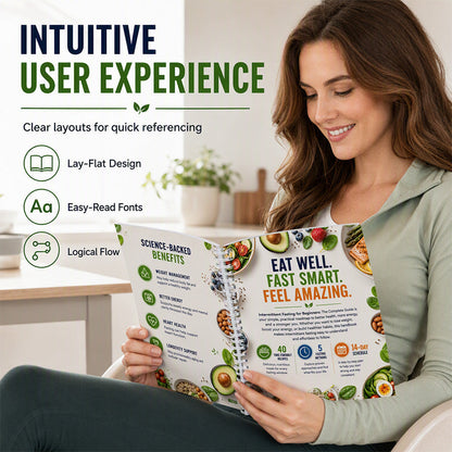 📖🥗 Intermittent Fasting Guide for Beginners – 14-Day Starter Plan with 40+ Recipes