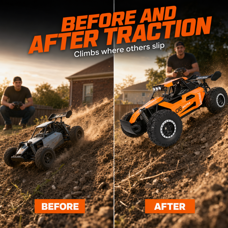 🔥 50% OFF Today 🛞 Extreme 4WD RC Rock Crawler Truck – 1:16 Scale Alloy Off-Road Car Built for Speed & Adventure