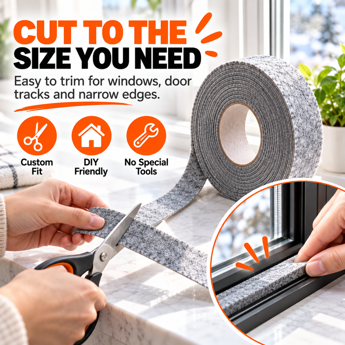 💧 Window Condensation Absorbent Felt Strip ✨ Peel & Stick Moisture Guard