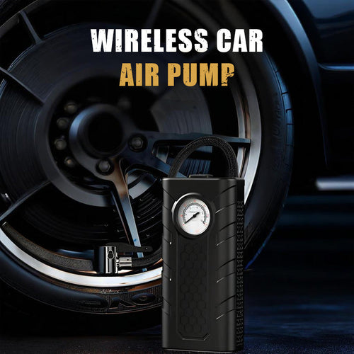 🚗 Cordless Car Air Pump ⚡ Fast Tire Inflator With Pressure Gauge