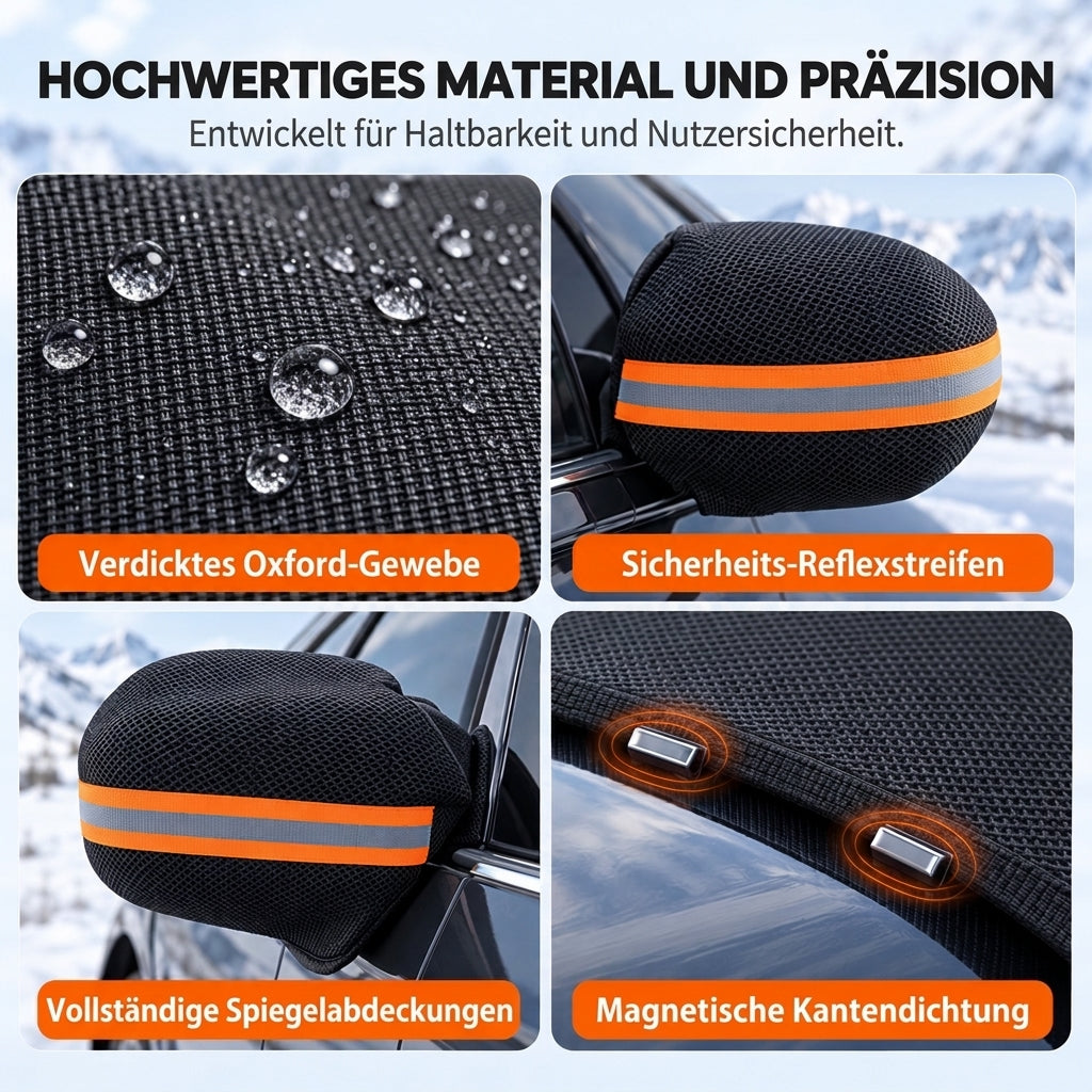 📢📢50% RABATT !!⏰Ganzjährig abgedeckter, verdickter Auto-Windschutzscheibenschutz für Schnee, Frost und Sonnenschutz