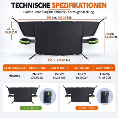 📢📢50% RABATT !!⏰Ganzjährig abgedeckter, verdickter Auto-Windschutzscheibenschutz für Schnee, Frost und Sonnenschutz