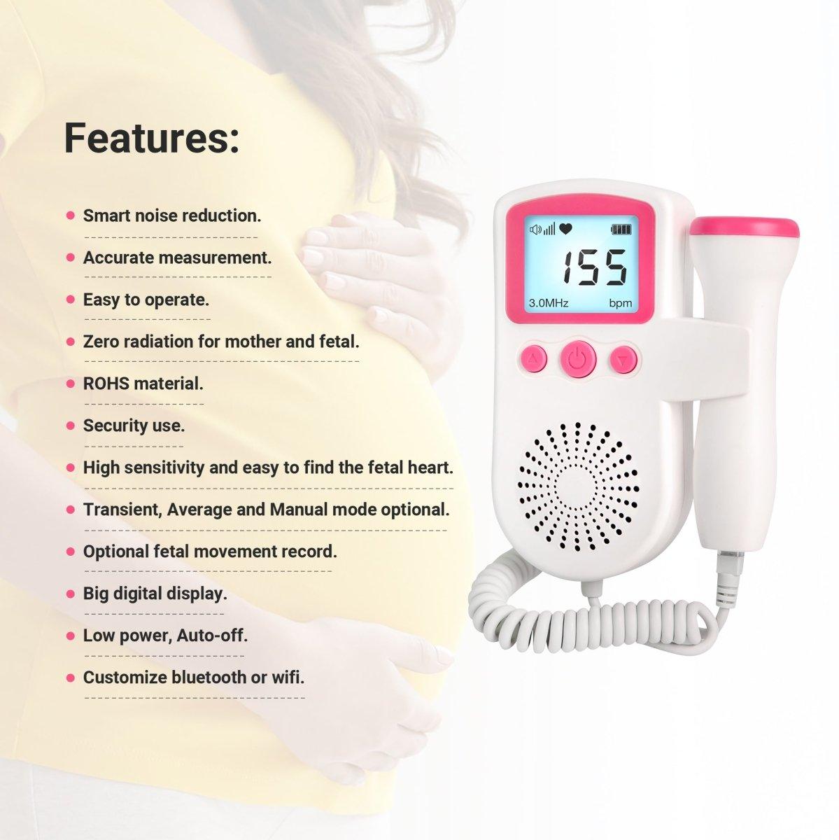 👶Fetal Doppler Baby Heart Monitor – LCD Display Pregnancy Heartbeat Detector