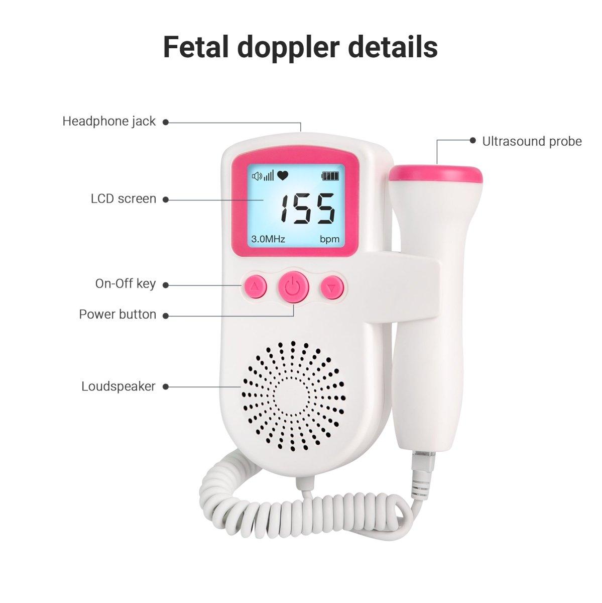 👶Fetal Doppler Baby Heart Monitor – LCD Display Pregnancy Heartbeat Detector